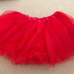 Red Tulle Skirt Tutu